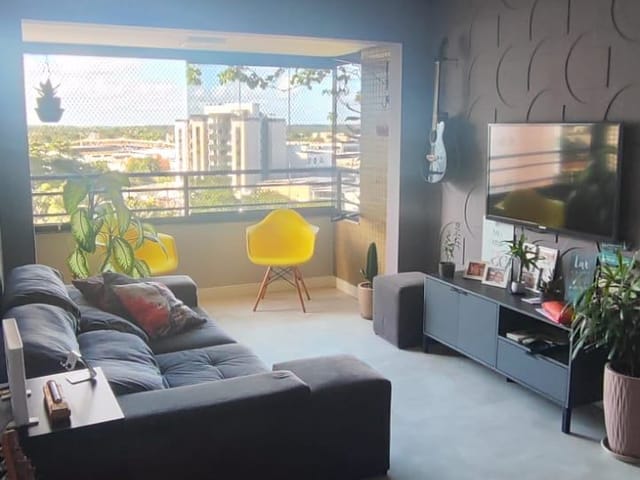 Foto do Apartamento - Locação de apartamento com 3/4 (1 suíte), 82 m², sala 2 ambientes e varanda com vista livre. Reformado, planejados, ar, vaga coberta e lazer. | Santa Rosas Imóveis