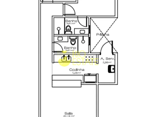 Apartamento com 100m² 2 quartos e 1 banheiro, à venda, no bairro Jardim Normandia em Volta Redonda