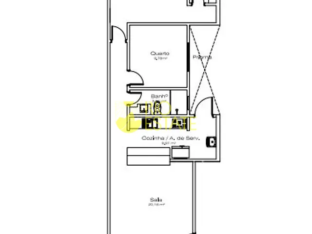 Apartamento com 100m² 2 quartos e 1 banheiro, à venda, no bairro Jardim Normandia em Volta Redonda