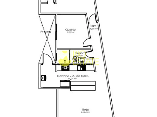 Apartamento com 100m² 2 quartos e 1 banheiro, à venda, no bairro Jardim Normandia em Volta Redonda