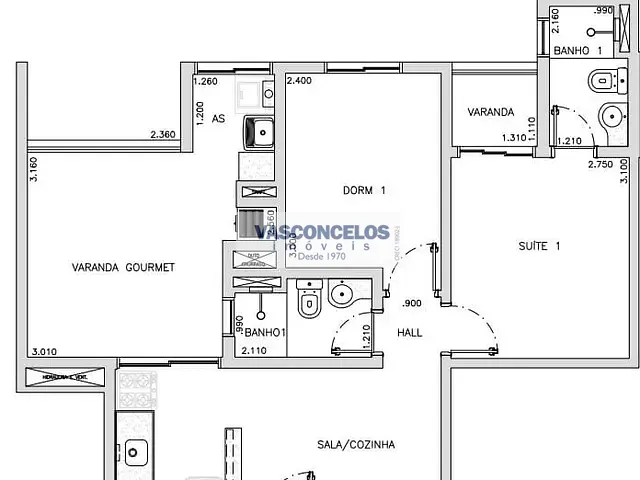 Apartamento 2 quartos e 2 banheiros, à venda, no bairro Jardim Oswaldo Cruz em São José dos Campos