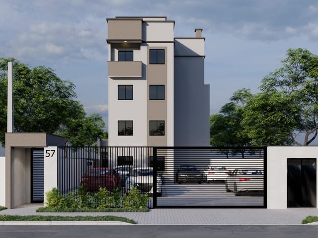 Apartamento com 60m² 3 quartos e 1 banheiro, à venda, no bairro Parque da Fonte em São José dos Pinhais