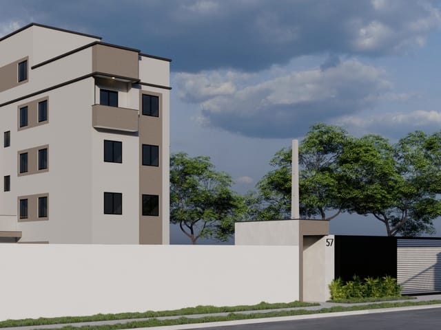 Apartamento com 60m² 3 quartos e 1 banheiro, à venda, no bairro Parque da Fonte em São José dos Pinhais