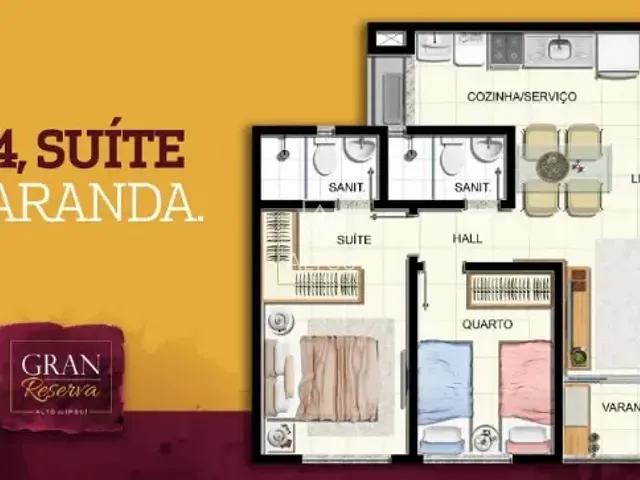 Apartamento 2 quartos e 1 banheiro, à venda, no bairro Imbuí em Salvador