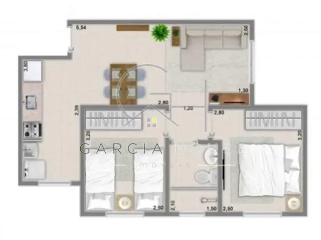 Apartamento 2 quartos e 1 banheiro, à venda, no bairro Jardim Manoel Penna em Ribeirão Preto