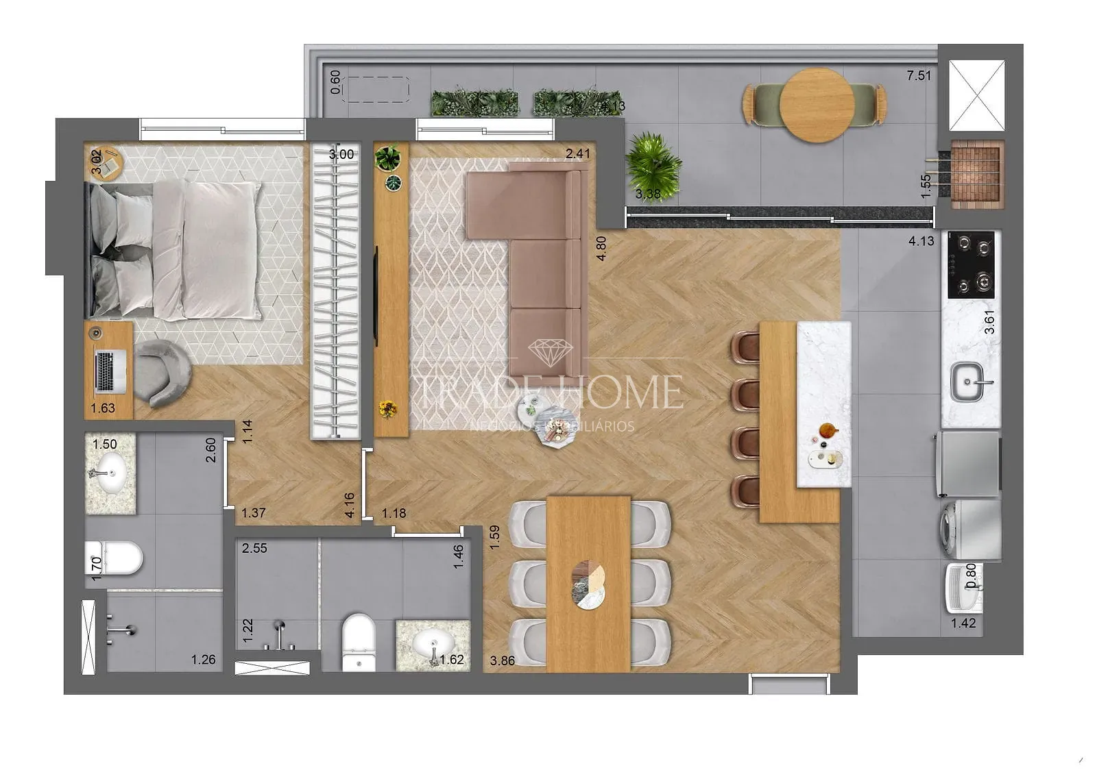 Apartamento, 2 quartos, 68 m² - Foto 37