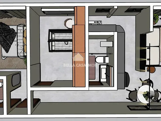 Apartamento com 53m² 2 quartos e 2 banheiros, à venda, no bairro Jardim Itália em Sorocaba