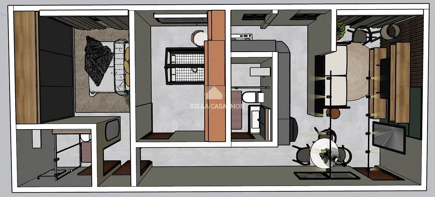 Apartamento, 2 quartos, 52 m² - Foto 2