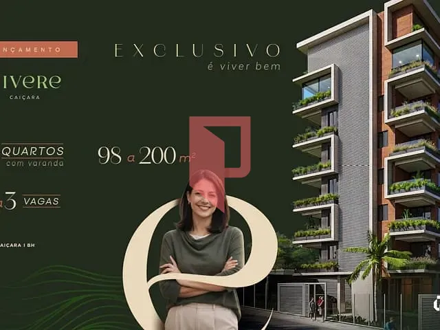 Apartamento 3 quartos e 3 banheiros, à venda, no bairro Caiçaras em Belo Horizonte
