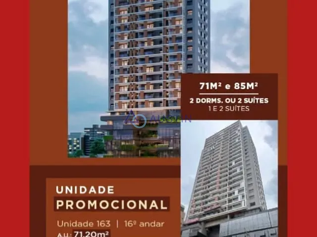 Apartamento com 71m² 2 quartos e 2 banheiros, à venda, no bairro Pinheiros em São Paulo