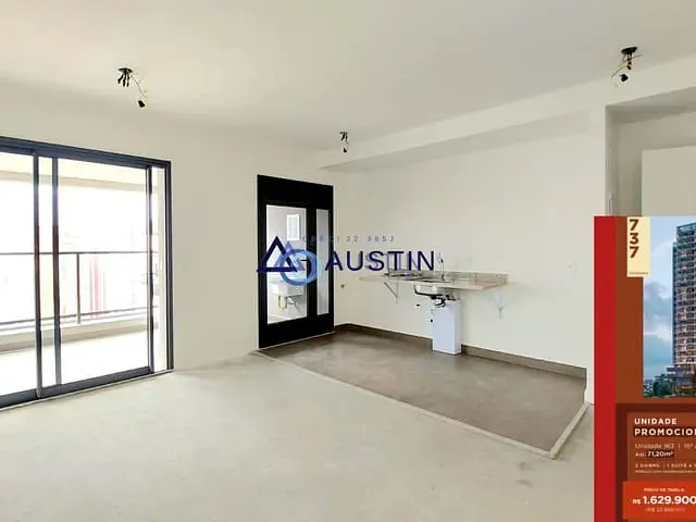 Apartamento com 71m² 2 quartos e 2 banheiros, à venda, no bairro Pinheiros em São Paulo