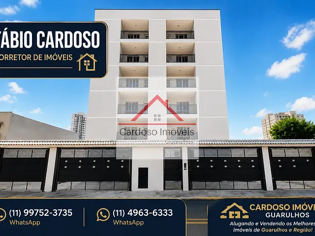 Apartamento com 55m² 2 quartos e 1 banheiro, para alugar, no bairro Vila Iris em Guarulhos