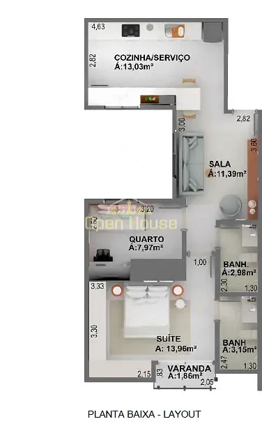 Apartamento, 2 quartos, 70 m² - Foto 10