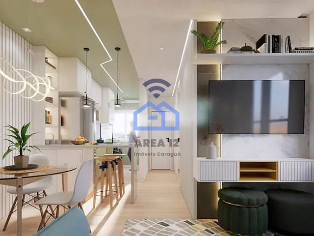 Apartamento com 51m² 2 quartos e 1 banheiro, à venda, no bairro Jardim das Gaivotas em Caraguatatuba