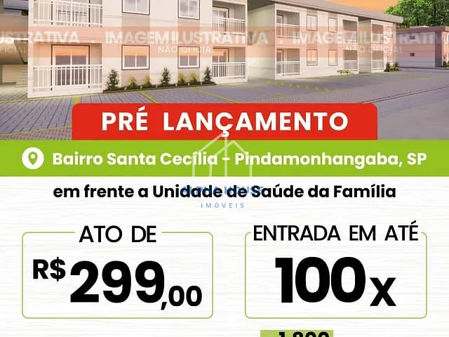 Apartamento 2 quartos e 1 banheiro, à venda, no bairro Jardim Santa Cecília em Pindamonhangaba