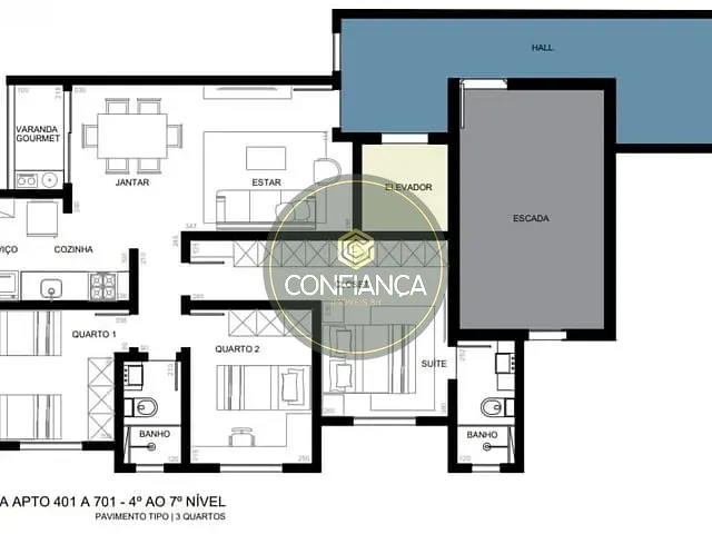 Apartamento 3 quartos e 2 banheiros, à venda, no bairro União em Belo Horizonte