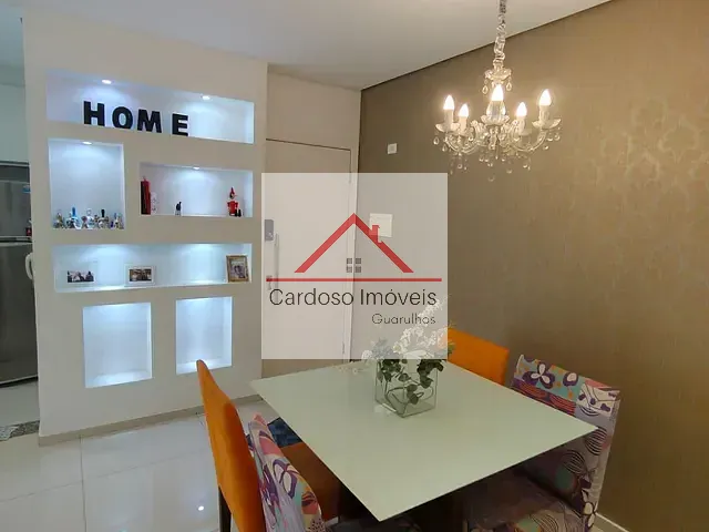 Apartamento com 60m² 2 quartos e 1 banheiro, à venda, no bairro Picanço em Guarulhos