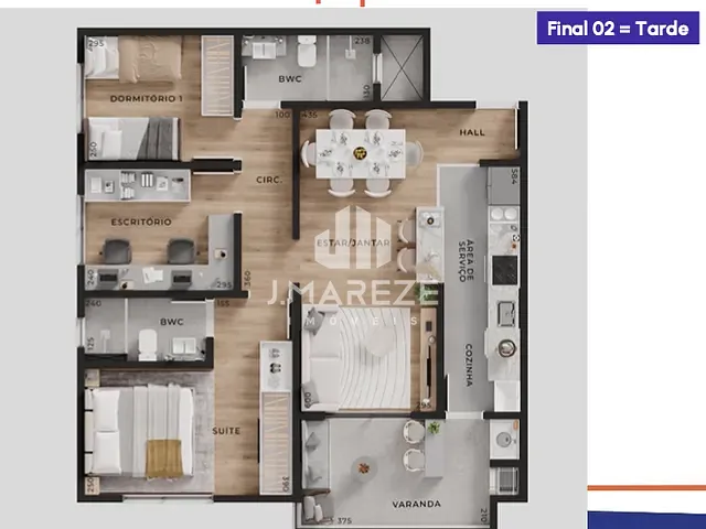 Apartamento 3 quartos e 2 banheiros, à venda, no bairro Vila São Carlos em Apucarana
