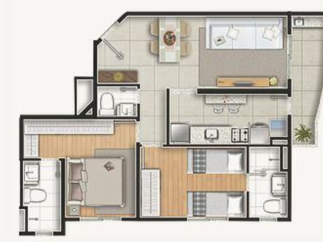 Foto do Apartamento - Apartamento com 2 dormitórios à venda, 61 m² por R$ 400.000,00 - Parque Industrial - São José dos Campos/SP | INDEPENDENCE NEGOCIOS IMOBILIARIOS LTDA