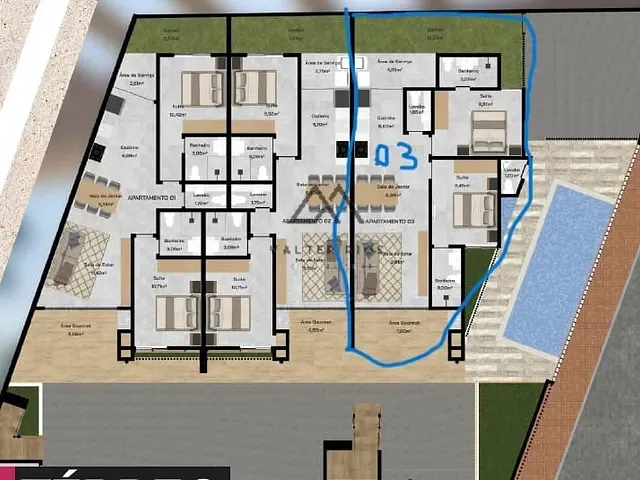 Apartamento 2 quartos e 3 banheiros, à venda, no bairro Olivença em Ilhéus