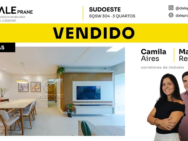 Apartamento com 141m² 3 quartos e 3 banheiros, à venda, no bairro Setor Sudoeste em Brasília