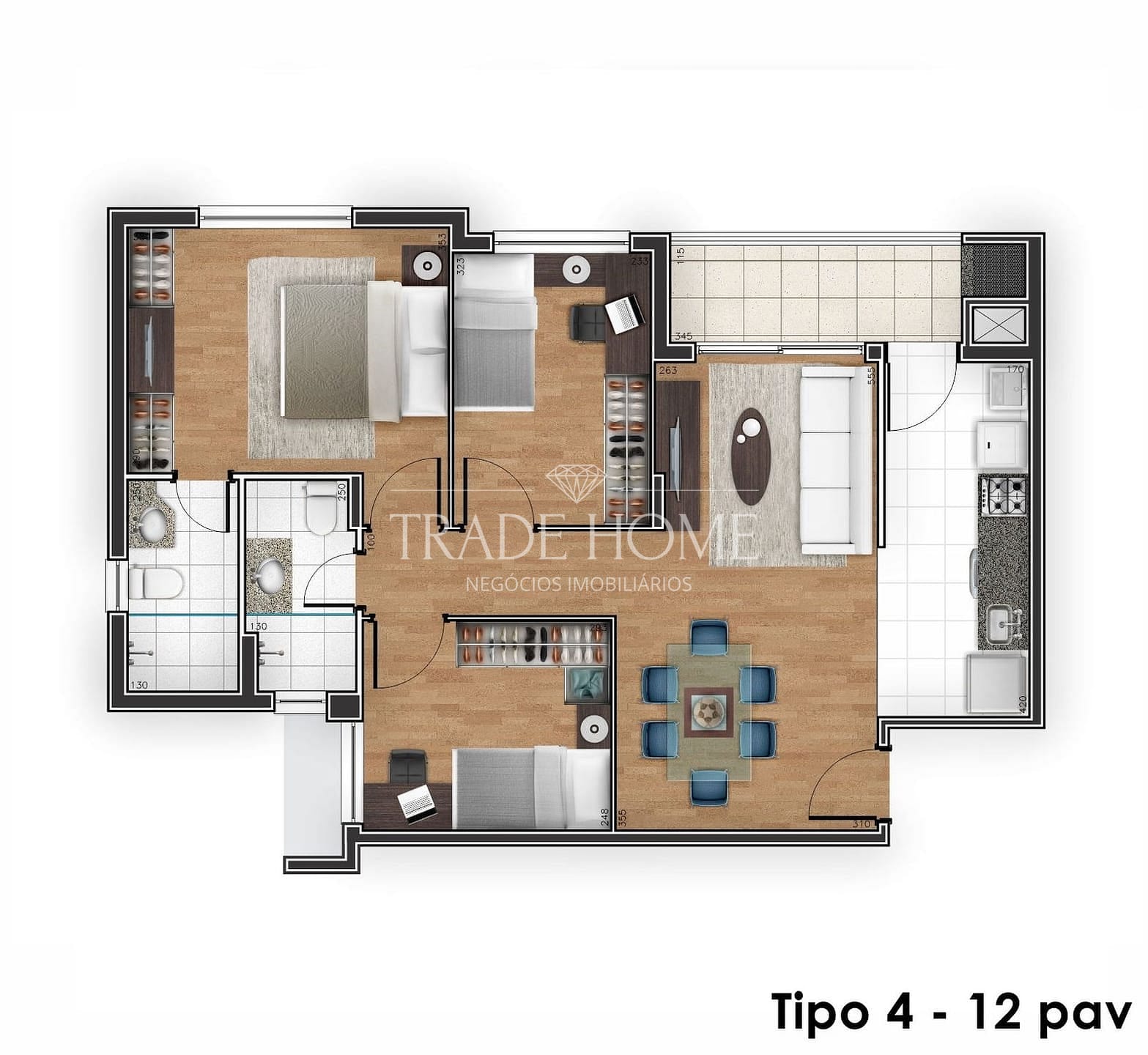 Apartamento, 3 quartos, 77 m² - Foto 68