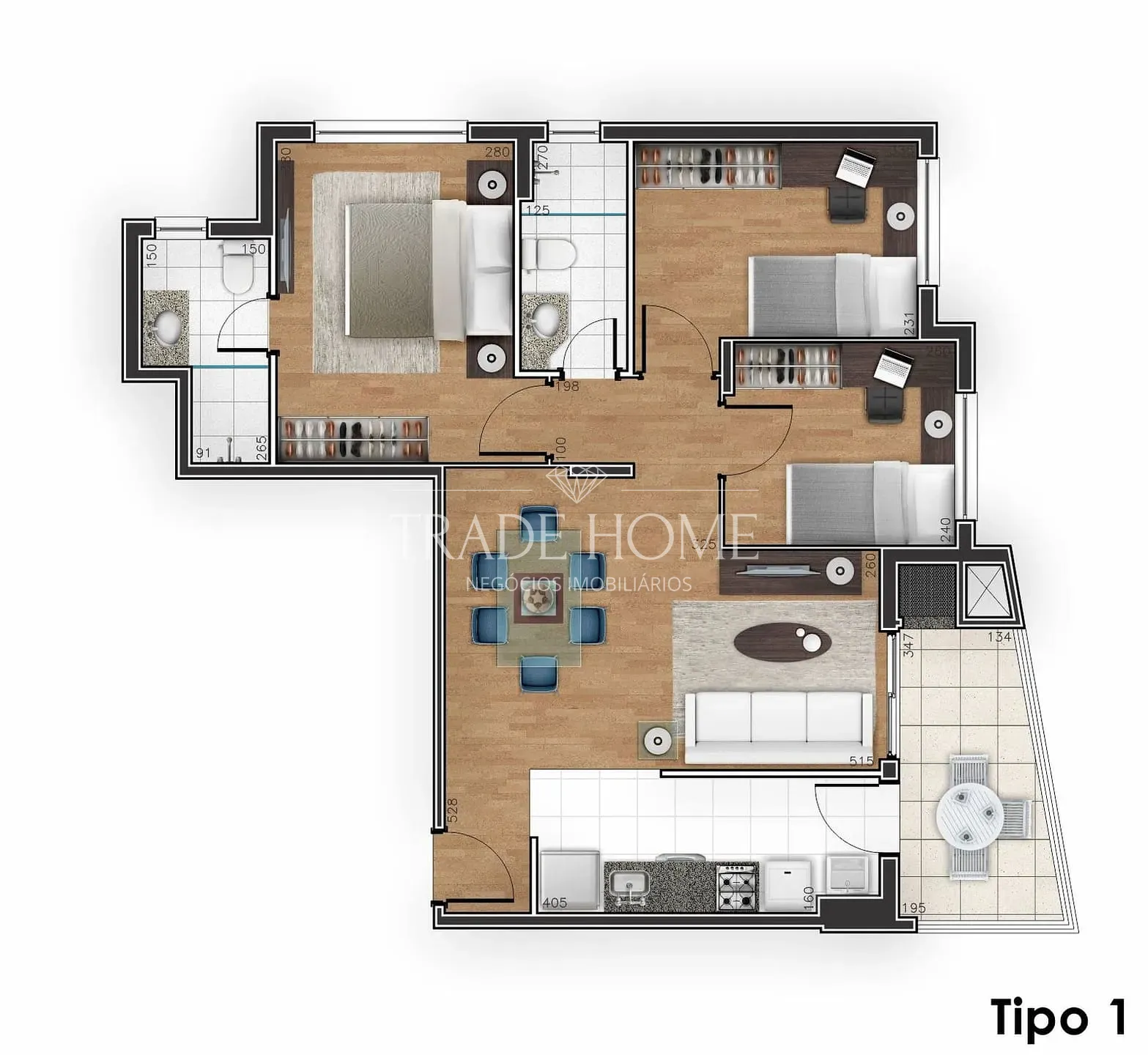 Apartamento, 3 quartos, 77 m² - Foto 71