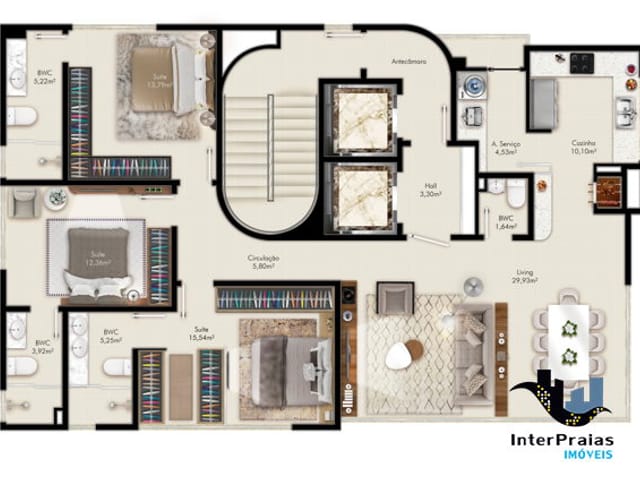 Apartamento à venda, no bairro Centro em Balneário Camboriú