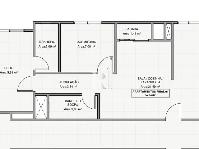 Apartamento 2 quartos e 2 banheiros, à venda, no bairro Universitário em Tijucas