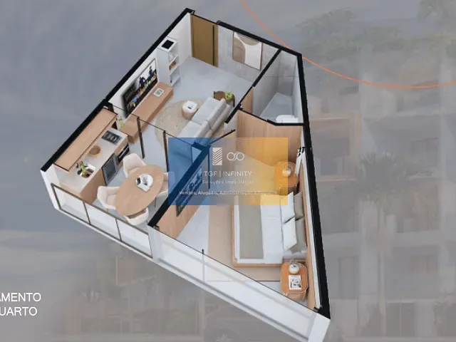 Apartamento 1 quarto e 1 banheiro, à venda, no bairro Porto Galinhas em Ipojuca
