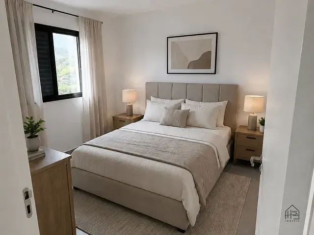 Apartamento 2 quartos e 1 banheiro, à venda, no bairro Martim de Sá em Caraguatatuba