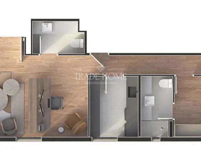 Apartamento 1 quarto e 2 banheiros, à venda, no bairro Bigorrilho em Curitiba