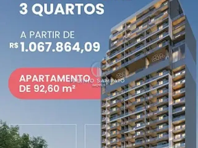 Apartamento com 93m² 3 quartos e 2 banheiros, à venda, no bairro Praia de Itaparica em Vila Velha