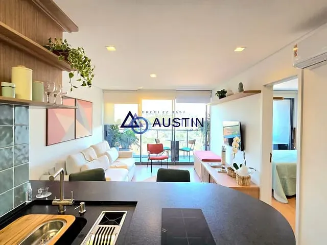 Apartamento com 57m² 1 quarto e 2 banheiros, para alugar, no bairro Pinheiros em São Paulo