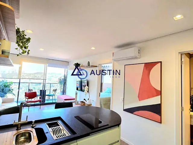 Apartamento com 57m² 1 quarto e 2 banheiros, para alugar, no bairro Pinheiros em São Paulo