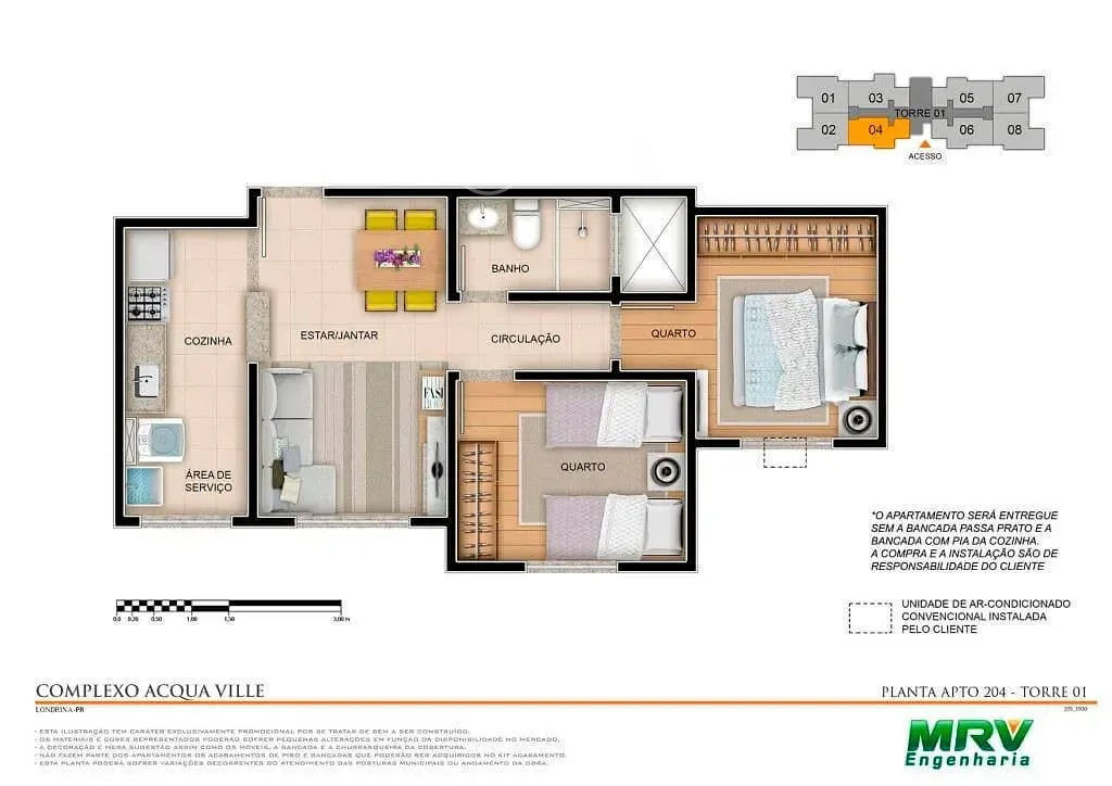 Apartamento, 2 quartos, 48 m² - Foto 3