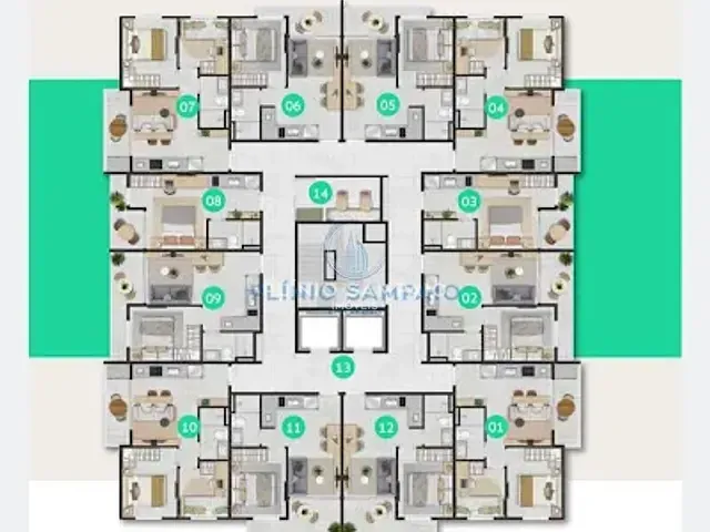 Apartamento com 40m² 1 quarto e 1 banheiro, à venda, no bairro Jardim Camburi em Vitória