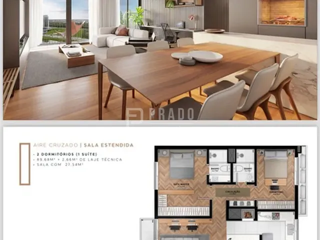 Apartamento com 92m² 2 quartos e 2 banheiros, à venda, no bairro São Gonçalo em Pelotas