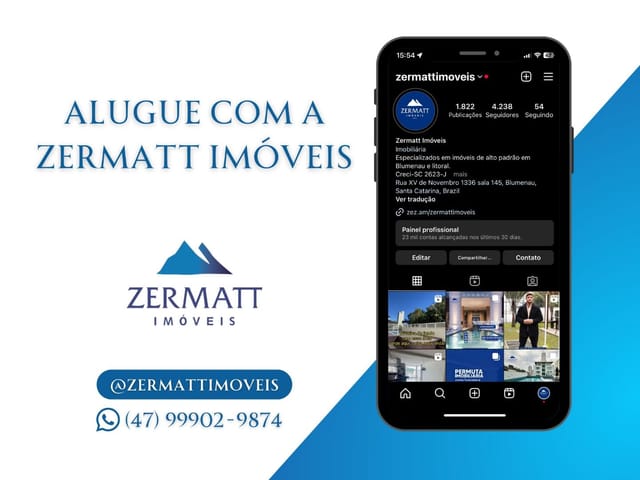 Foto do Apartamento - Apartamento para Locação 3 Quartos, 1 Suite, 2 Vagas, 140M², Velha, Blumenau - SC | Edifício Vilari | ZERMATT IMOVEIS LTDA