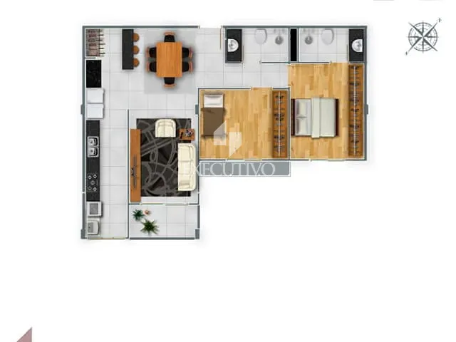 Apartamento com 126m² 2 quartos e 1 banheiro, à venda, no bairro Centro em Arroio Do Meio