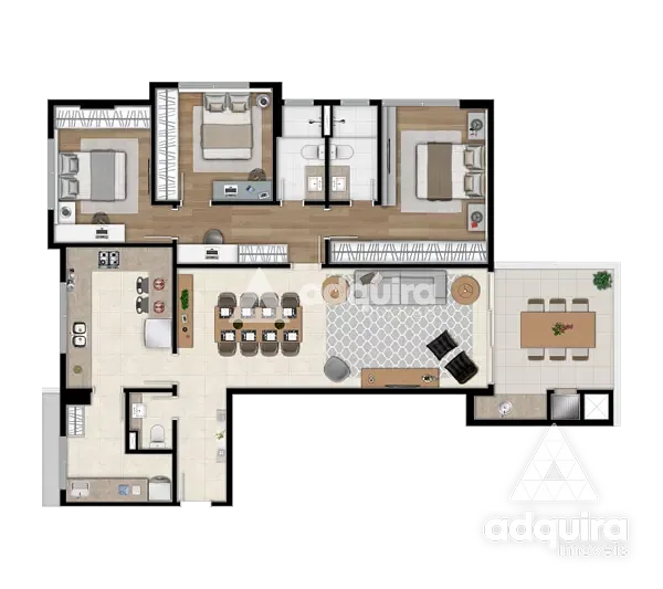 Apartamento, 3 quartos, 141 m² - Foto 2