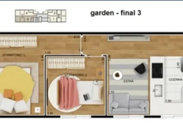 Apartamento 1 quarto e 1 banheiro, à venda, no bairro Vila Príncipe de Gales em Santo André