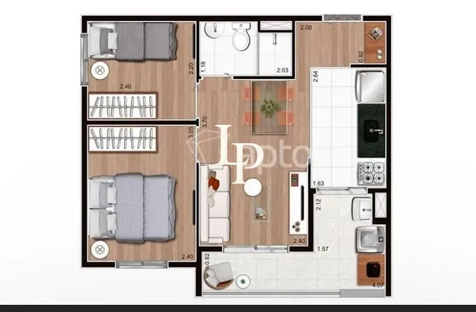 Apartamento, 2 quartos, 42 m² - Foto 12