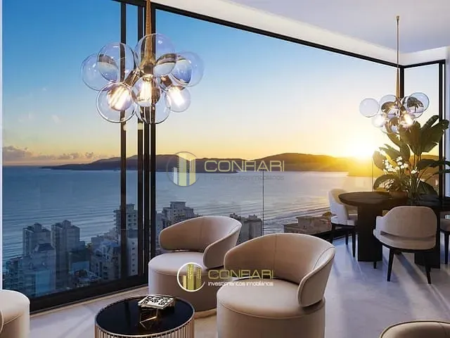 Apartamento com 250m² 4 quartos e 5 banheiros, à venda, no bairro Meia Praia em Itapema