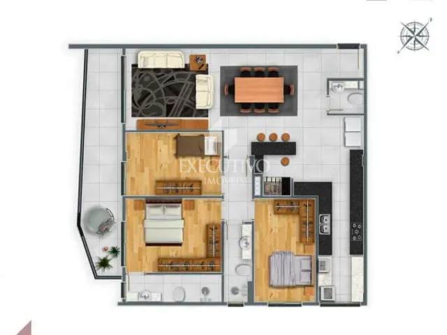 Apartamento com 187m² 3 quartos e 3 banheiros, à venda, no bairro Centro em Arroio Do Meio