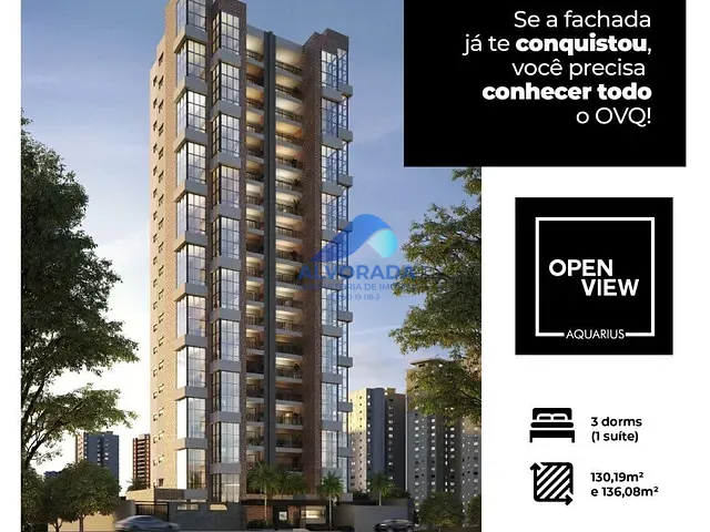 Apartamento 3 quartos e 1 banheiro, à venda, no bairro Jardim Aquarius em São José dos Campos