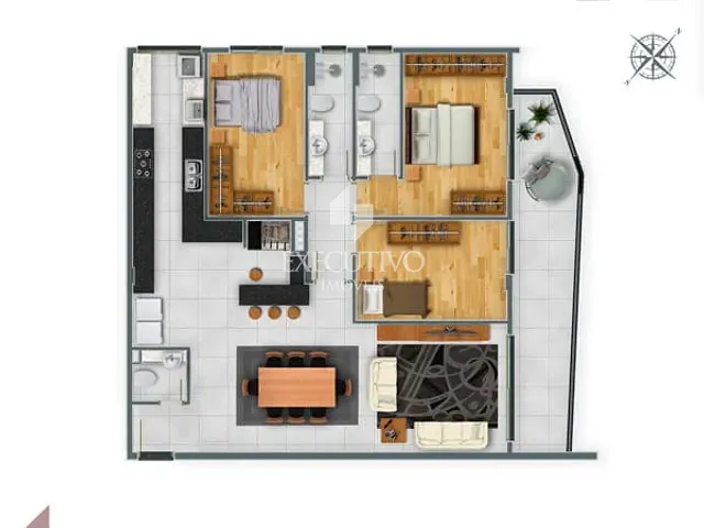 Apartamento com 190m² 3 quartos e 3 banheiros, à venda, no bairro Centro em Arroio Do Meio