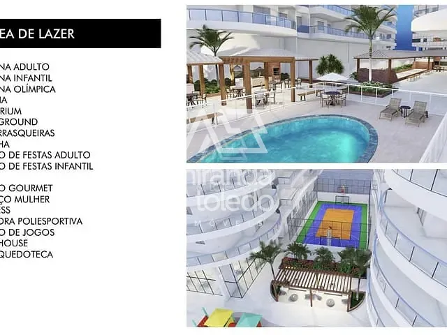 Apartamento com 46m² 1 quarto e 1 banheiro, à venda, no bairro Praia do Morro em Guarapari