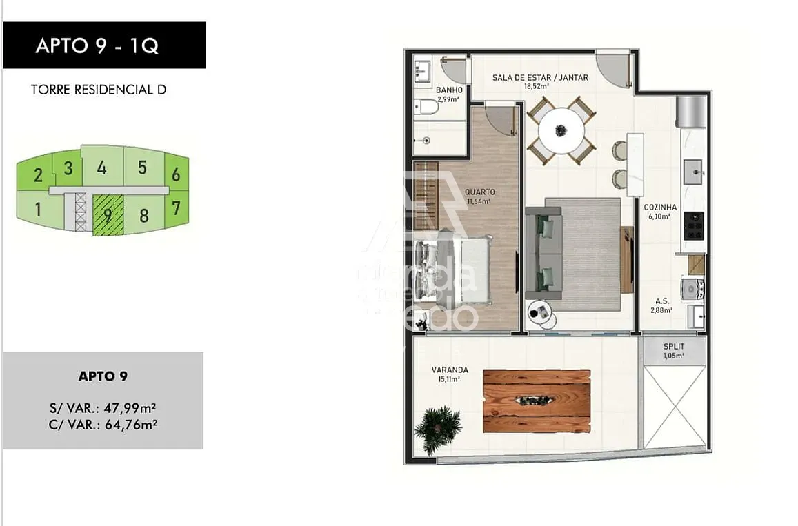 Apartamento, 1 quarto, 10 m² - Foto 9