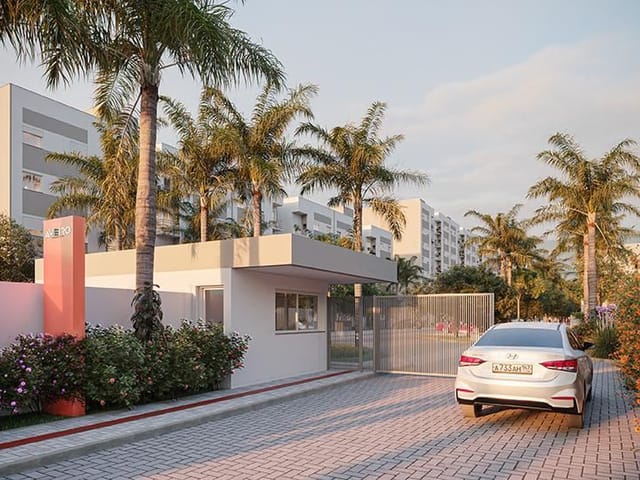 Foto do Apartamento - Apartamento à venda no Residencial Aveiro, Bloco 2 na Duque de Caxias. 2 dormitórios, churrasqueira, piscina, em condomínio fechado. | UP Imóveis